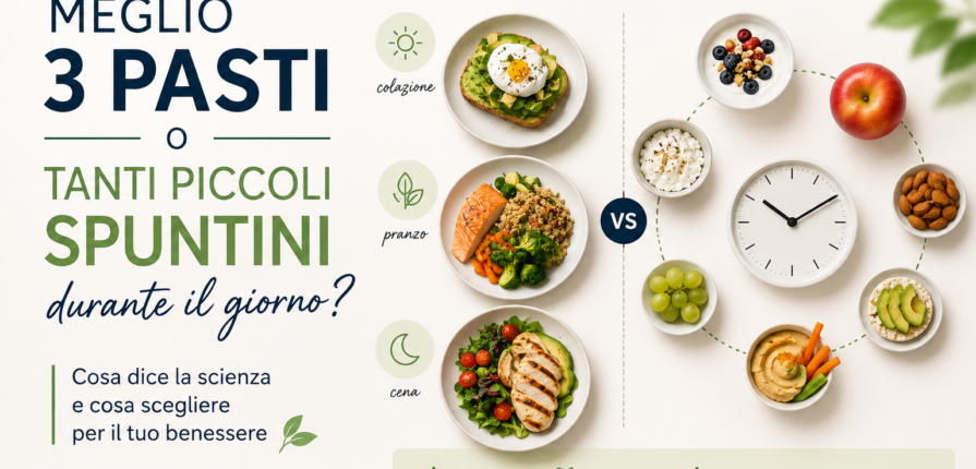quanti pasti al giorno per dimagrire: 3 pasti e spuntini a confronto